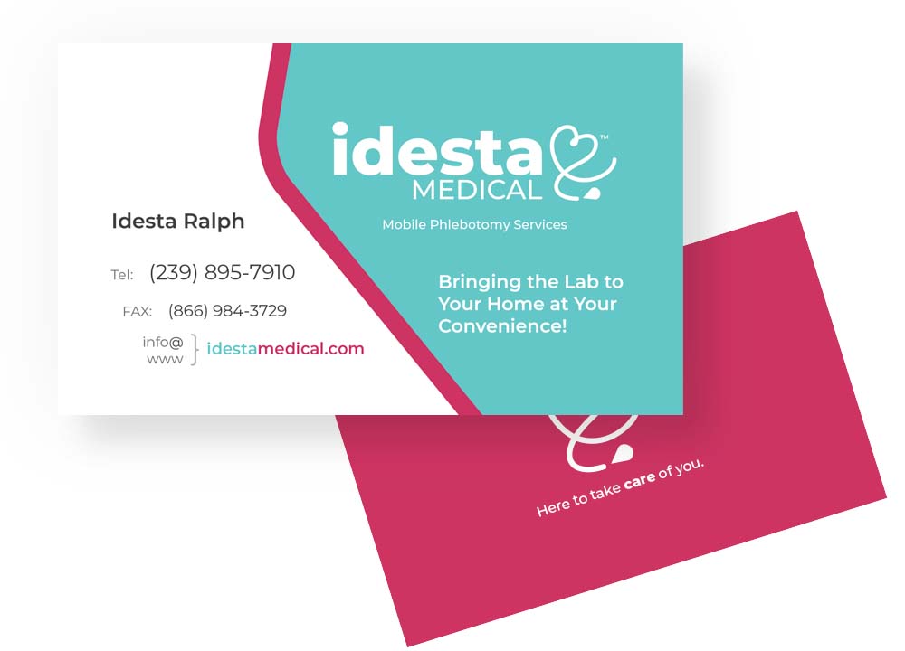Second Idesta Medical work example of JF Designs web design services