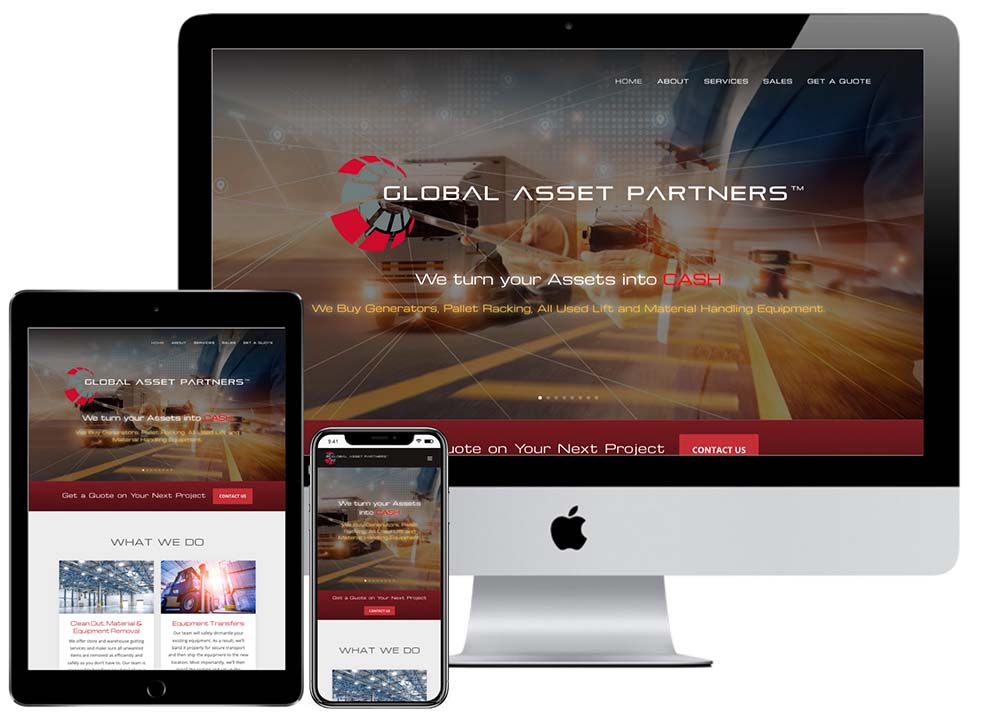 Global Asset Partners  - JF Designs Web Design Work Portfolio