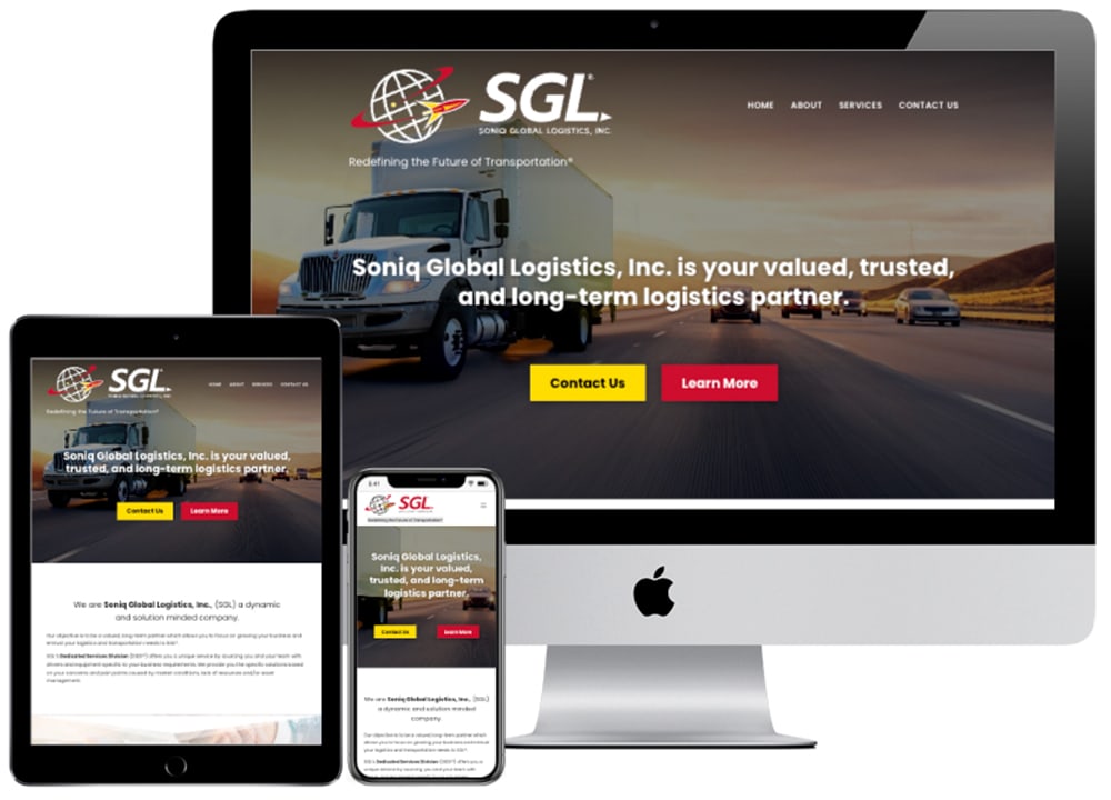 Soniq Global Logistics Website Portfolio
