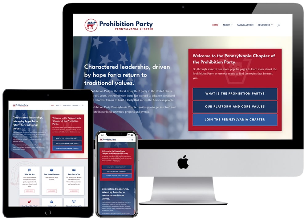 Prohibition Party Website Portfolio