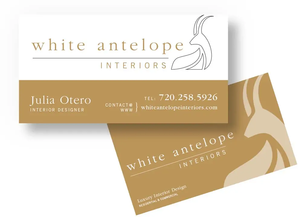 Second White Antelope Interiors work example of JF Designs web design services